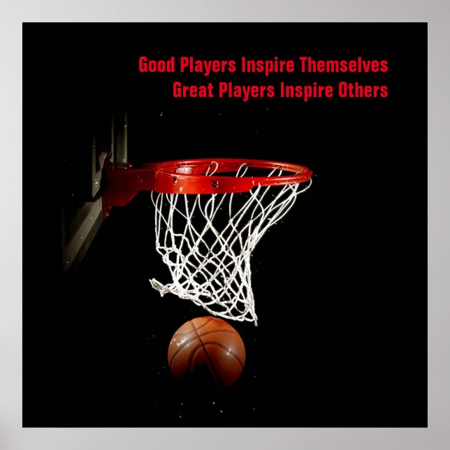 Basketball Inspiration Inspirierend Teilnehmer Poster (Vorne)
