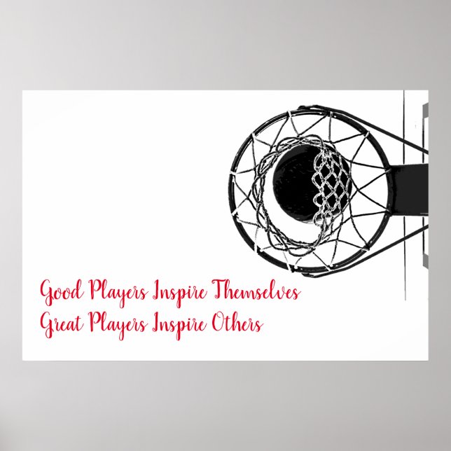 Basketball Inspiration Inspirierend Teilnehmer Poster (Vorne)