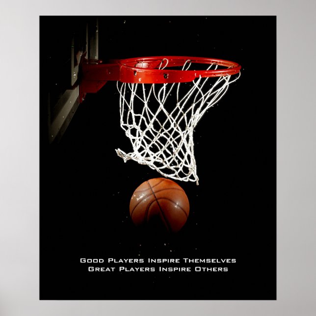 Basketball Inspiration Inspirierend Teilnehmer Poster (Vorne)
