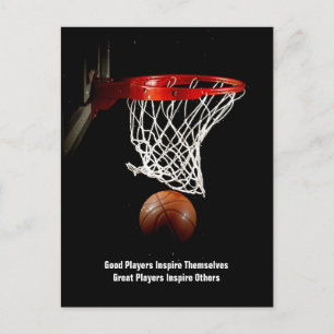 Basketball Inspiration Inspirierend Teilnehmer Postkarte