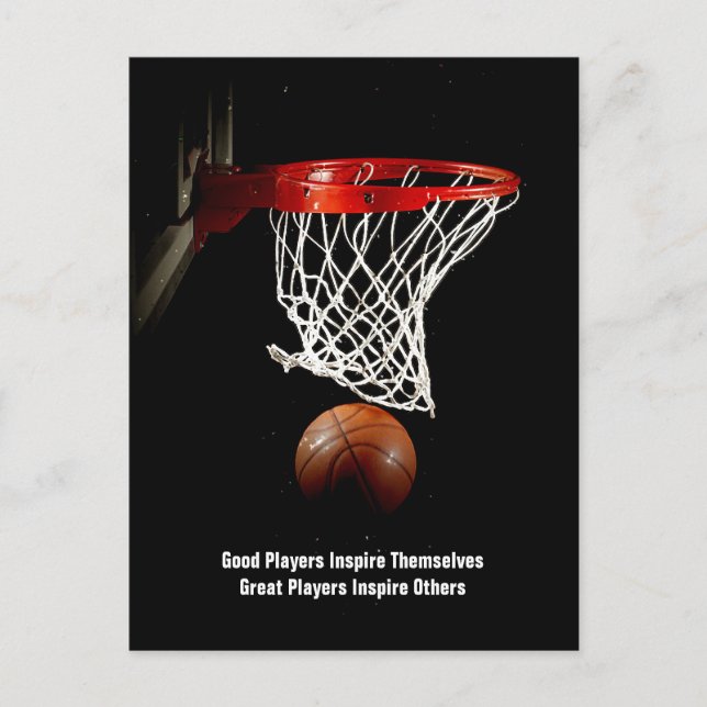 Basketball Inspiration Inspirierend Teilnehmer Postkarte (Vorderseite)