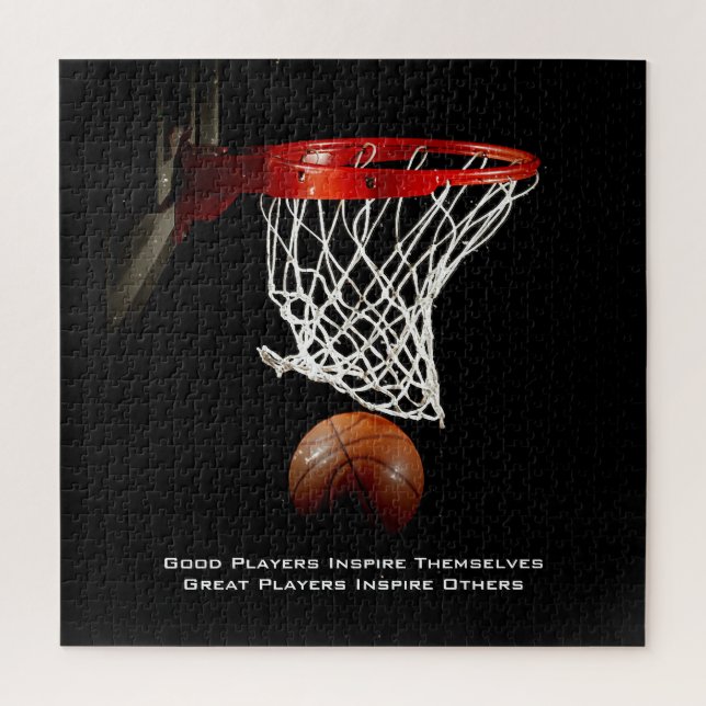 Basketball Inspiration Inspirierend Teilnehmer Puzzle (Vertikal)