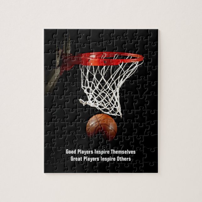 Basketball Inspiration Inspirierend Teilnehmer Puzzle (Vertikal)