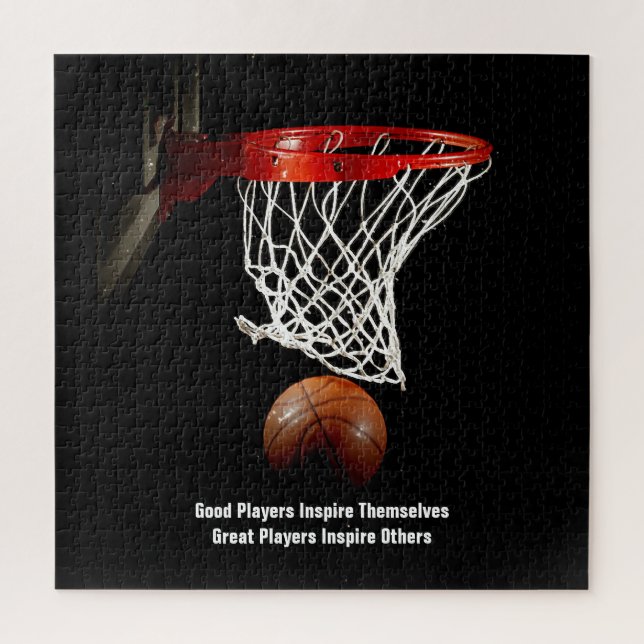 Basketball Inspiration Inspirierend Teilnehmer Puzzle (Vertikal)