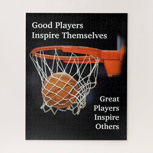 Basketball Inspiration Inspirierend Teilnehmer Puzzle (Vertikal)