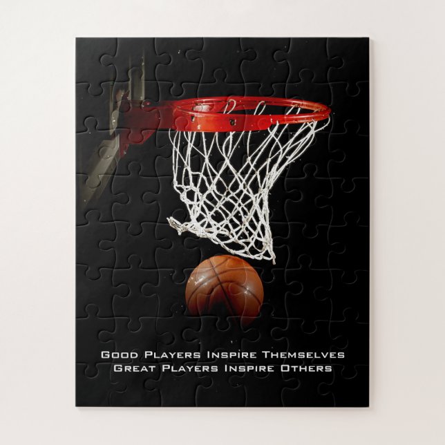 Basketball Inspiration Inspirierend Teilnehmer Puzzle (Vertikal)