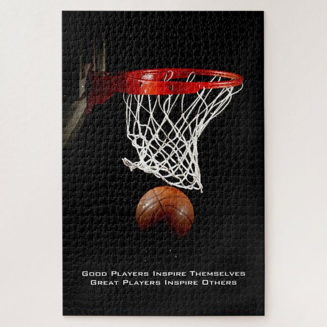 Basketball Inspiration Inspirierend Teilnehmer Puzzle (Vertikal)