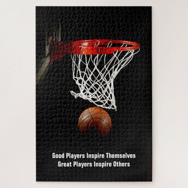 Basketball Inspiration Inspirierend Teilnehmer Puzzle (Vertikal)