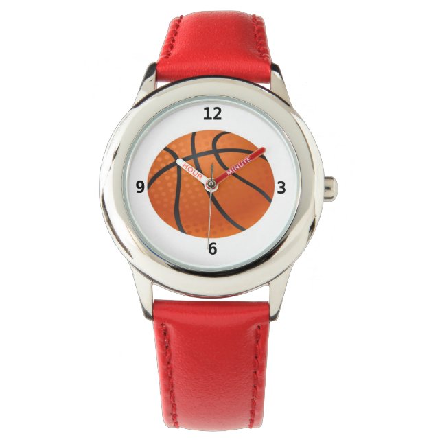 Basketball-inspiriertes Sportthema Armbanduhr (Vorderseite)