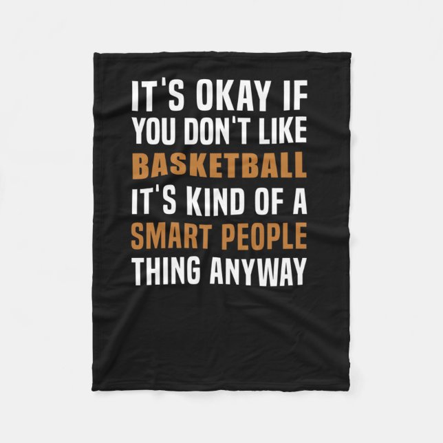 Basketball ist eine kluge Sache Fleecedecke (Vorderseite)