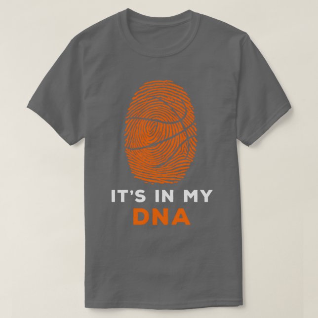 Basketball ist in meiner DNA FingerHoodie Kaffee T T-Shirt (Design vorne)