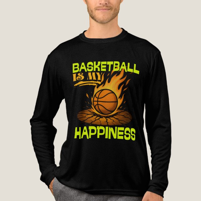 Basketball ist mein Glück Tri-Blend Shirt (Vorderseite)