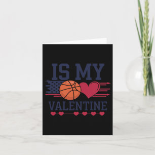 Basketball ist mein Herz am Valentinstag  Karte