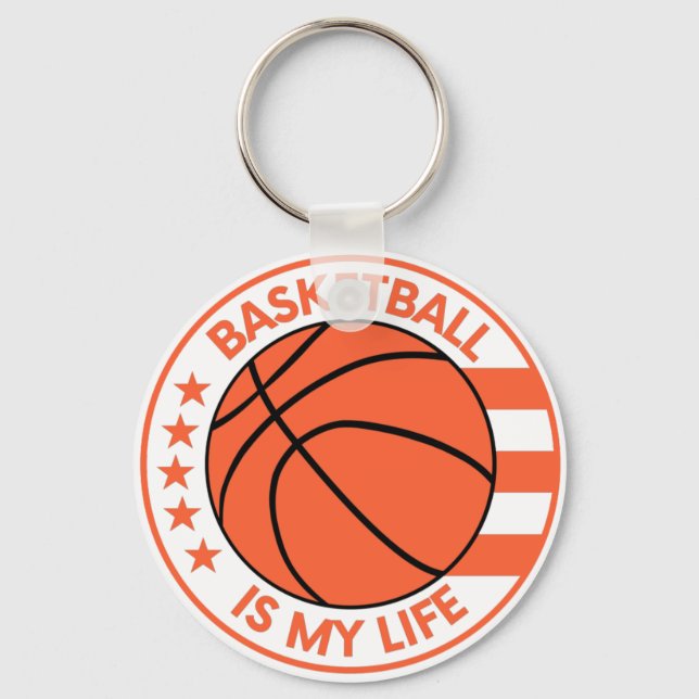 Basketball ist mein Leben. Geschenkideen für Sport Schlüsselanhänger (Vorderseite)
