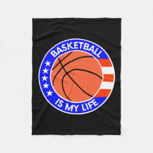 Basketball ist mein Leben ist die US-Flagge Fleecedecke