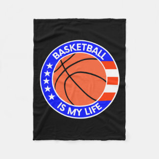 Basketball ist mein Leben ist die US-Flagge Fleecedecke