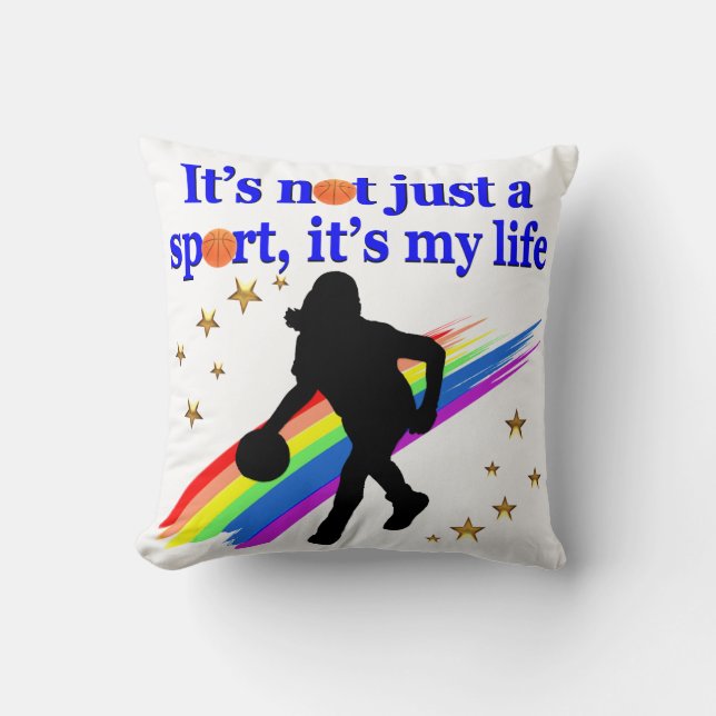 BASKETBALL IST MEIN LEBENSBASKETBALLDESIGN KISSEN (Vorderseite)