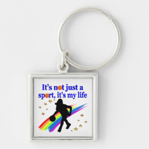 BASKETBALL IST MEIN LEBENSBASKETBALLDESIGN SCHLÜSSELANHÄNGER