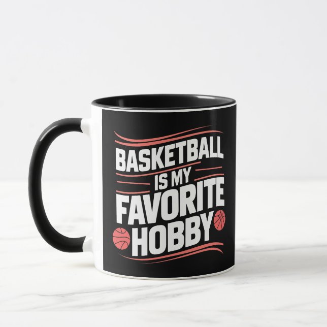 Basketball ist mein Lieblingshobby, sportliche Tas Tasse (Links)