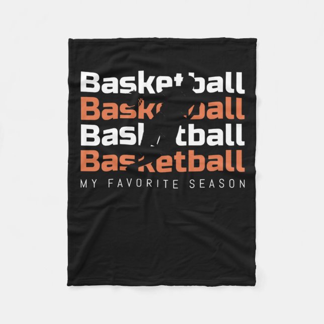 Basketball ist mein Lieblingssaison Basketball Fleecedecke (Vorderseite)