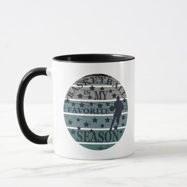 Basketball ist mein Lieblingssaison-Retrountergang Tasse (Links)