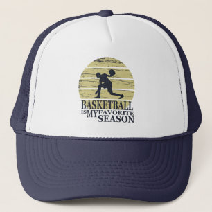 Basketball ist mein Lieblingssaison-Vintages Retro Truckerkappe