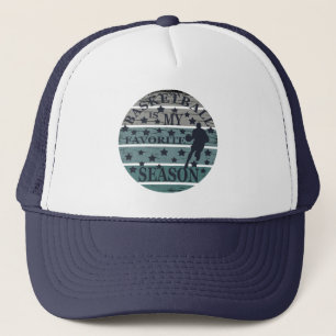 Basketball ist mein Lieblingssaison-Vintages Retro Truckerkappe