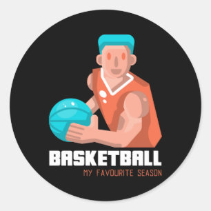 Basketball ist mein Lieblingsspieler in der Saison Runder Aufkleber