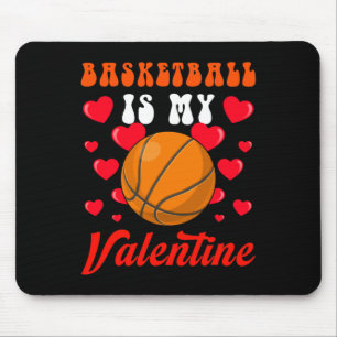 Basketball ist mein Valentinstag Herzenslust Sport Mousepad