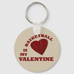Basketball ist mein Valentinstag mit rotem Herzbal Schlüsselanhänger