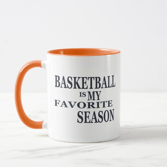 Basketball ist meine Lieblingsjahreszeit mit blaue Tasse (Links)