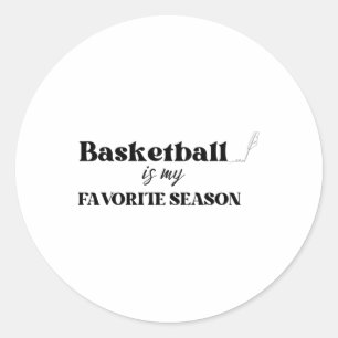 Basketball ist meine Lieblingssaison 2 Runder Aufkleber