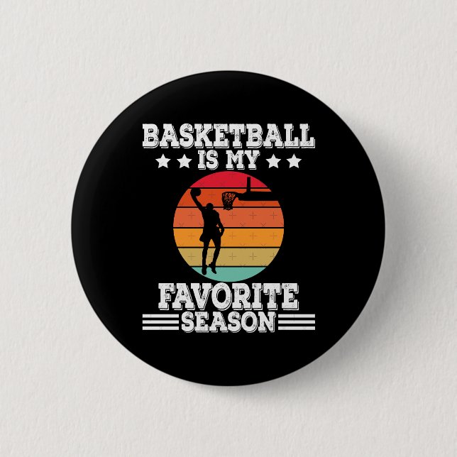 Basketball ist meine Lieblingssaison 5 Button (Vorderseite)