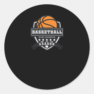 Basketball ist meine Lieblingssaison 9 Runder Aufkleber