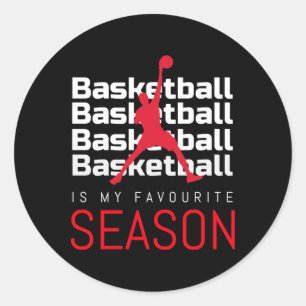 Basketball ist meine Lieblingssaison im Kofferraum Runder Aufkleber