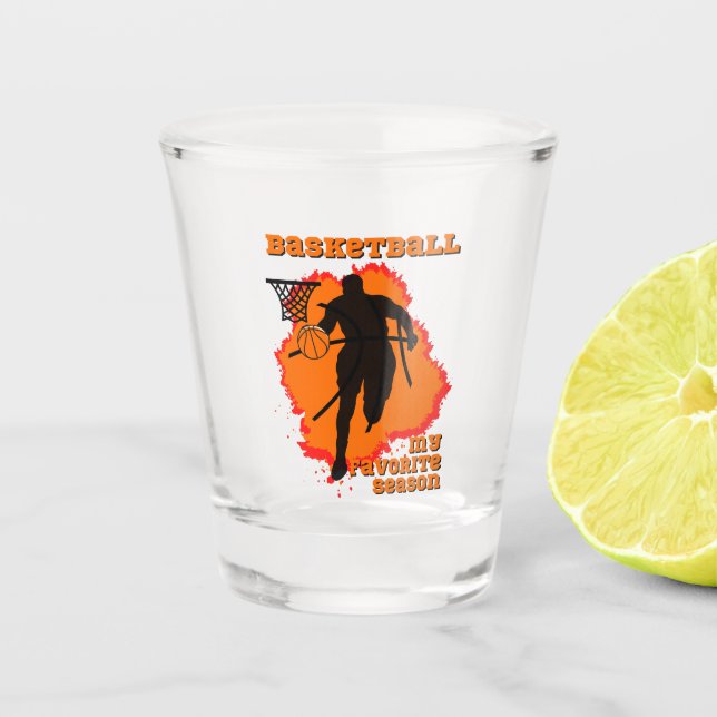 Basketball ist meine Lieblingssaison Schnapsglas (Vorderseite)