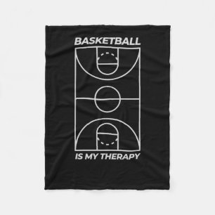 Basketball ist meine Therapie Fleecedecke