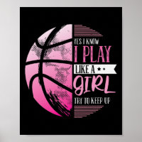 Basketball Ja, ich weiß, ich spiele wie ein Mädche