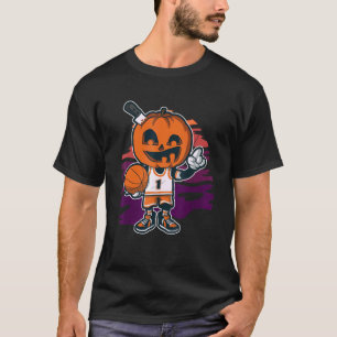 Basketball-Jackolantern für Horror-Lüfter T-Shirt