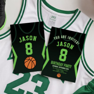 Basketball Jersey Einladung zum Geburtstag