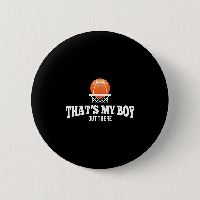 Basketball-Junge für Mama Papa Oma Opa  Button (Vorderseite)