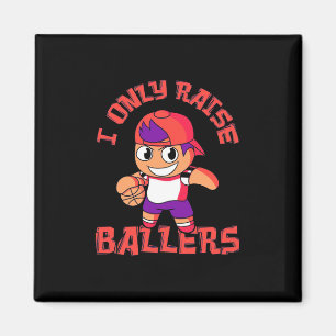 Basketball-Junge hebt nur Baller Magnet