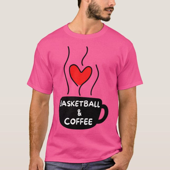 Basketball-Kaffee T-Shirt (Vorderseite)