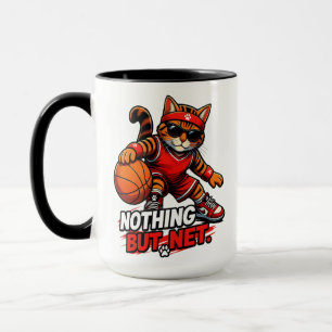 Basketball-Katze Nichts Als Netz Tasse