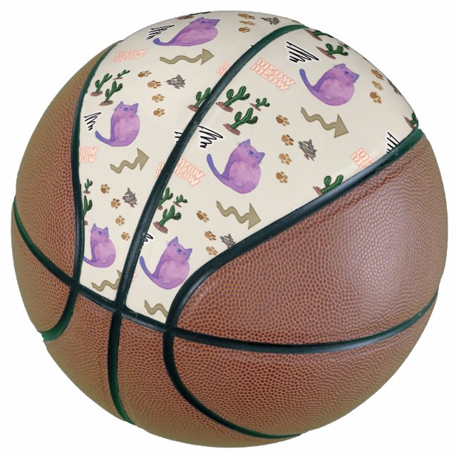Basketball Katzenfisch Kakteen Meow (angewinkelt)