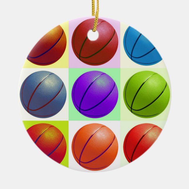 Basketball Keramikornament (Vorne)
