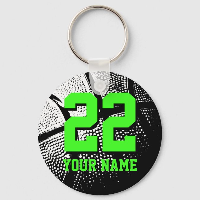 Basketball keychain gift idea for boys and girls schlüsselanhänger (Vorderseite)