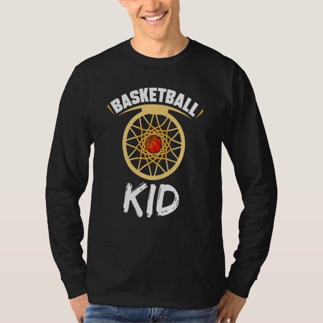 Basketball Kid Basketballer Player Hobby T-Shirt (Vorderseite)