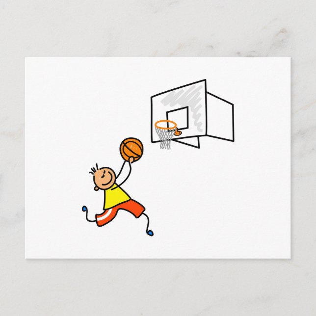 Basketball Kid Postkarte (Vorderseite)