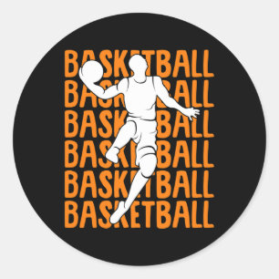 Basketball Kinder Jungen Männer 1 Runder Aufkleber